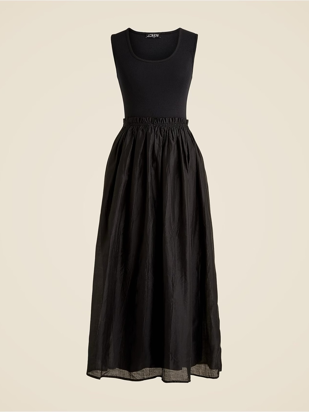 J. Crew Gathered-Waist Mixy Dress - Picture 1 of 3